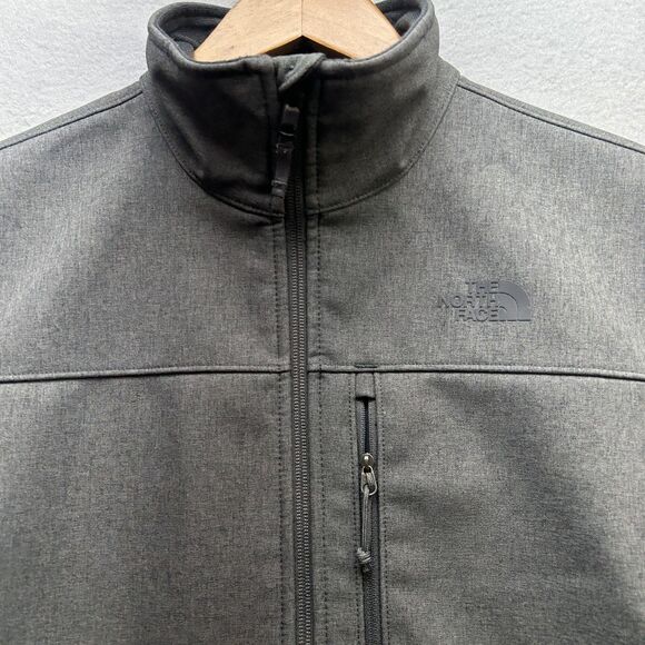 The North Face Softshell Jacket Womens Large Gray Fleece Lined Full Zip - Picture 2 of 15